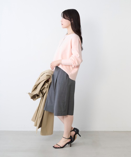 MICA&DEAL（マイカ＆ディール）の「スムースボートネックニットプルオーバー（ニット/セーター・レディース・ダークネイビー/ライトグレー/ピンク・FREE）」の17枚目の写真