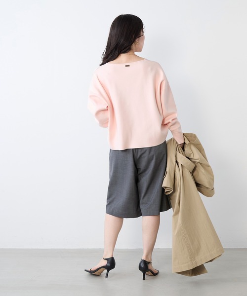 MICA&DEAL（マイカ＆ディール）の「スムースボートネックニットプルオーバー（ニット/セーター・レディース・ダークネイビー/ライトグレー/ピンク・FREE）」の16枚目の写真