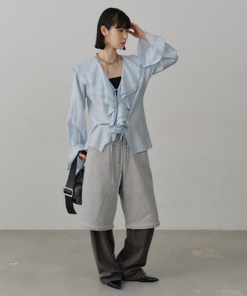 yae(ヤエ)の「New 2way sweat pants / New 2wayスウェットパンツ(スウェットパンツ・レディース・ブラック/グレー・38/36)」の7枚目の写真