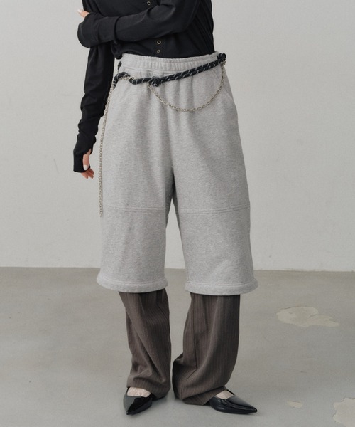 yae(ヤエ)の「New 2way sweat pants / New 2wayスウェットパンツ(スウェットパンツ・レディース・ブラック/グレー・38/36)」の8枚目の写真