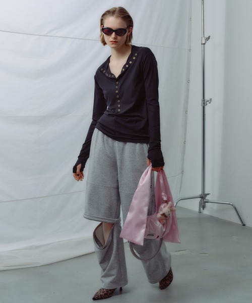yae(ヤエ)の「New 2way sweat pants / New 2wayスウェットパンツ(スウェットパンツ・レディース・ブラック/グレー・38/36)」の19枚目の写真