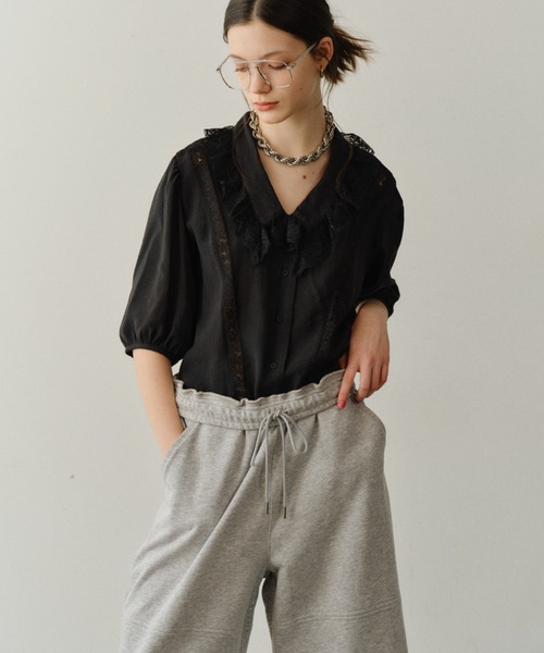 yae(ヤエ)の「New 2way sweat pants / New 2wayスウェットパンツ(スウェットパンツ・レディース・ブラック/グレー・38/36)」の6枚目の写真