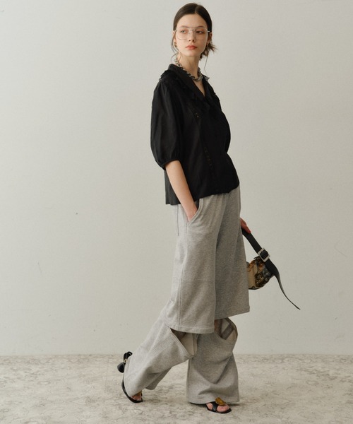 yae(ヤエ)の「New 2way sweat pants / New 2wayスウェットパンツ(スウェットパンツ・レディース・ブラック/グレー・38/36)」の11枚目の写真