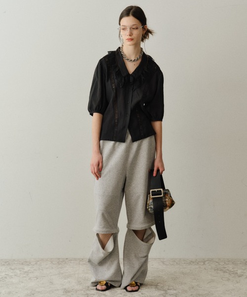 yae(ヤエ)の「New 2way sweat pants / New 2wayスウェットパンツ(スウェットパンツ・レディース・ブラック/グレー・38/36)」の12枚目の写真