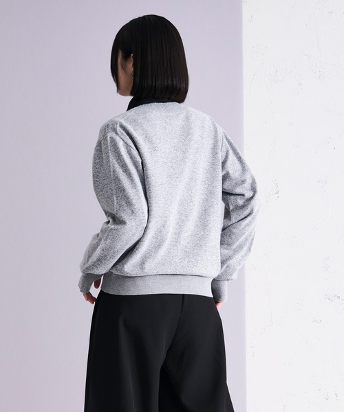 Ellno Loset（エルノロゼット）の「レイヤードライクVネックニット/フィンガーホール付き（ニット/セーター・メンズ・グレー/ブラック・SMALL/MEDIUM/LARGE）」の21枚目の写真