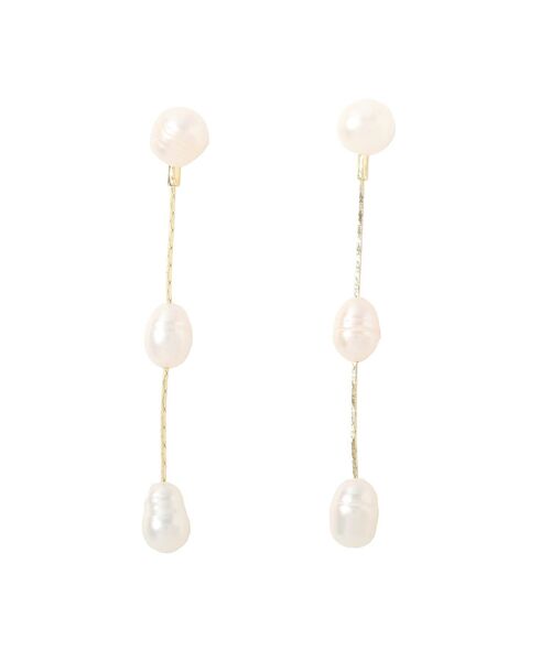 YECCA VECCA（イェッカヴェッカ）の「2way淡水パールピアス（ピアス（両耳用）・レディース・ゴールド・FREE）」の4枚目の写真