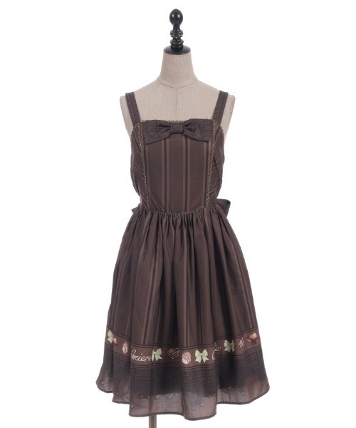 ボンボンショコラ柄ジャンスカ（ワンピース）｜Chalmiere（シャ