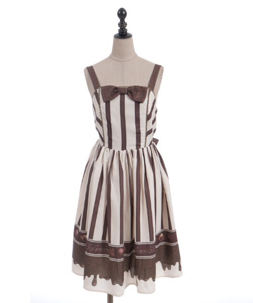 ボンボンショコラ柄ジャンスカ（ワンピース）｜Chalmiere（シャ