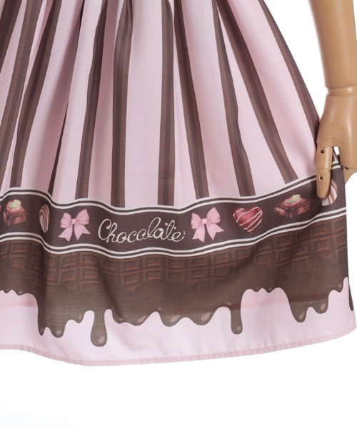 ボンボンショコラ柄ジャンスカ（ワンピース）｜Chalmiere（シャ