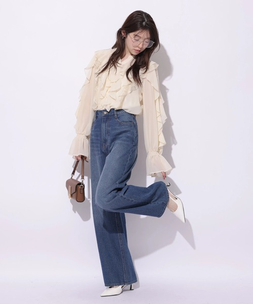 Rirandture（リランドチュール）の「レースフリルブラウス（シャツ/ブラウス・レディース・ライトイエロー・2）」の9枚目の写真