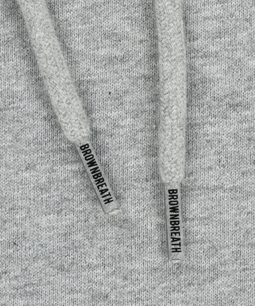 BROWNBREATH（ブラウンブレス）の「TAG HOODIE - MELANGE GREY（パーカー・レディース・その他・SMALL/MEDIUM/LARGE/X-LARGE）」の4枚目の写真