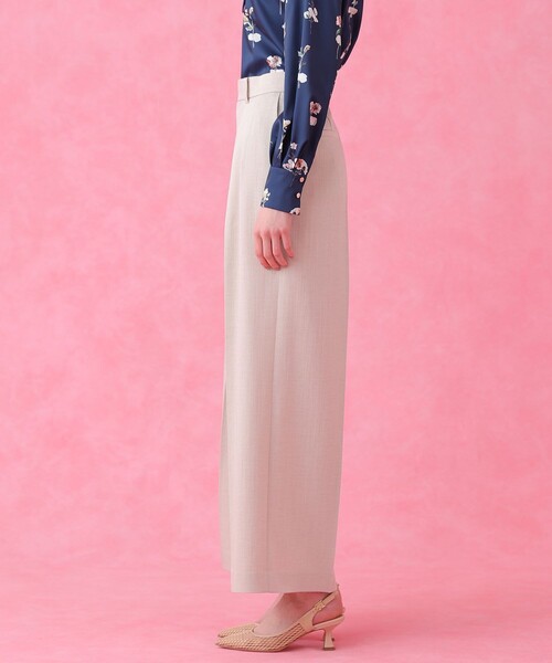 ANAYI(アナイ)の「【セットアップ対応商品】オックスストレッチタックワイドパンツ(その他パンツ・レディース・ネイビー/ベージュ/ピンク・38/36/34)」の5枚目の写真