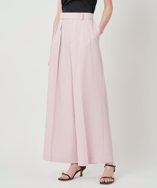 ANAYI(アナイ)の「【セットアップ対応商品】オックスストレッチタックワイドパンツ(その他パンツ・レディース・ネイビー/ベージュ/ピンク・38/36/34)」の14枚目の写真