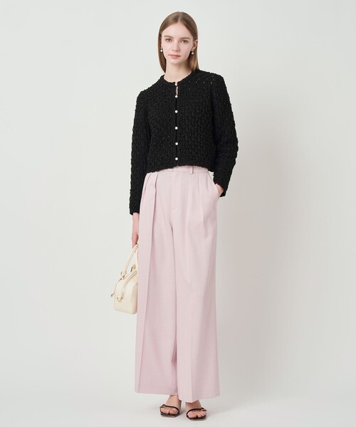 ANAYI(アナイ)の「【セットアップ対応商品】オックスストレッチタックワイドパンツ(その他パンツ・レディース・ネイビー/ベージュ/ピンク・38/36/34)」の16枚目の写真