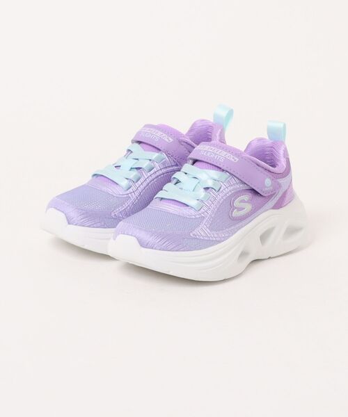 SKECHERS（スケッチャーズ）の「《SKECHERS》SKECHERS SOLA GLOW 2.0（スニーカー・キッズ・ラベンダー/ネイビー系/グレー×ピンク・19.5cm/19.0cm/18.5cm/18.0cm/17.5cm/17.0cm/16.5cm/22.0cm/21.5cm/21.0cm/20.5cm/20.0cm）」の3枚目の写真