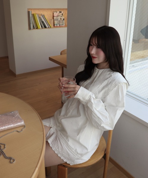 mellowneon(メロウネオン)の「セーラーカラーシャツワンピース(ワンピース・レディース・ホワイト・FREE)」の20枚目の写真