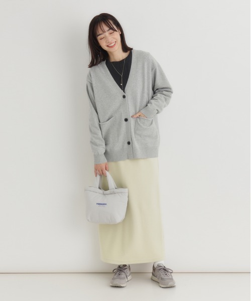 Right-on(ライトオン)の「HONEYSUCKLE ROSE(ハニーサックルローズ)【レディース】コットン混Vネックカーディガン(ニット/セーター・レディース・ブラック/ライトグレー/グリーン・M/L/S)」の11枚目の写真