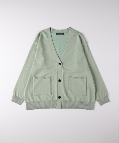 Right-on(ライトオン)の「HONEYSUCKLE ROSE(ハニーサックルローズ)【レディース】コットン混Vネックカーディガン(ニット/セーター・レディース・ブラック/ライトグレー/グリーン・M/L/S)」の22枚目の写真