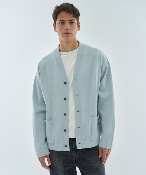 ESTNATION(エストネーション)の「ESTNATION / ブルゾンライク カーディガン(カーディガン/ボレロ・メンズ・ライトブルー・LARGE/MEDIUM)」の8枚目の写真