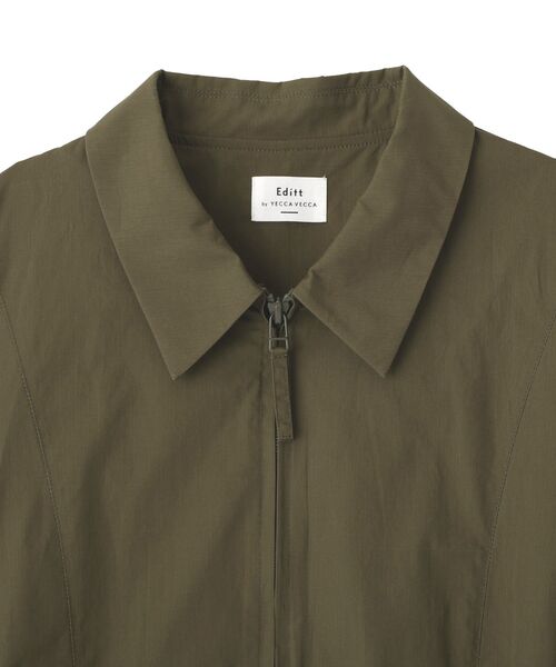 Editt by YECCA VECCA（エディットバイイェッカヴェッカ）の「ボリュームギャザーデザインZIPブルゾン（ブルゾン・レディース・アイボリー/ブラック/カーキ・FREE）」の13枚目の写真