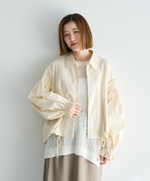 Editt by YECCA VECCA（エディットバイイェッカヴェッカ）の「ボリュームギャザーデザインZIPブルゾン（ブルゾン）」