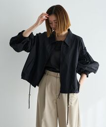 Editt by YECCA VECCA（エディットバイイェッカヴェッカ）の「ボリュームギャザーデザインZIPブルゾン（ブルゾン）」