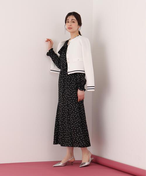 PINKY&DIANNE（ピンキーアンドダイアン）の「◆ミラノリブマリンニットジャケット（ニット/セーター・レディース・ネイビー/ホワイト・38）」の18枚目の写真