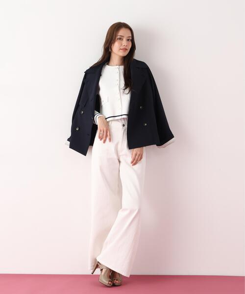 PINKY&DIANNE（ピンキーアンドダイアン）の「◆ミラノリブマリンニットジャケット（ニット/セーター・レディース・ネイビー/ホワイト・38）」の19枚目の写真