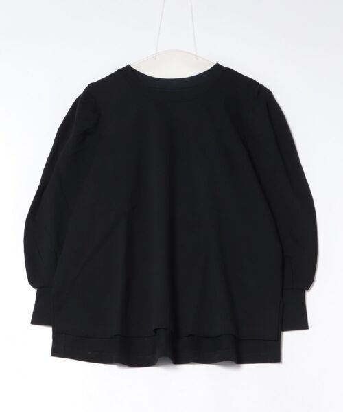 RCD(アールシーディー)の「ミニ裏毛パフスリーブカットソー(Tシャツ/カットソー・レディース・チャコールグレー/ブラック/杢グレー・M-L/LL~3L/4L~5L)」の19枚目の写真