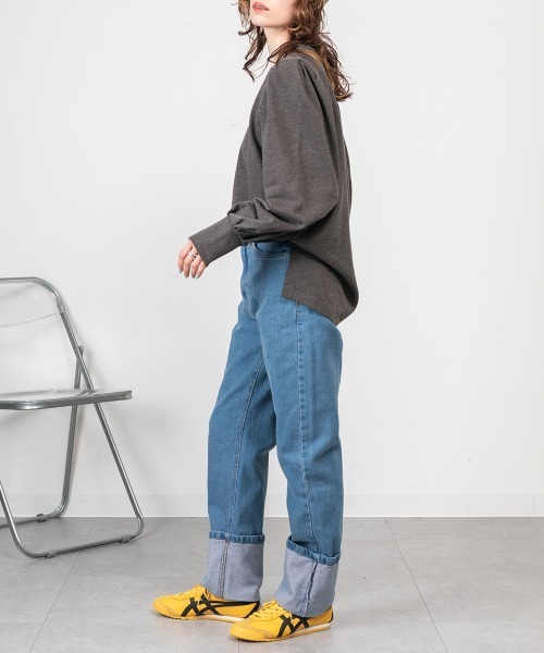 RCD(アールシーディー)の「ミニ裏毛パフスリーブカットソー(Tシャツ/カットソー・レディース・チャコールグレー/ブラック/杢グレー・M-L/LL~3L/4L~5L)」の22枚目の写真