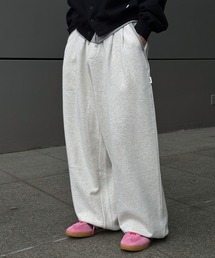 Perushu（ペルーシュ）の「Layered Pocket Design Drawcord Sweatpants／レイヤードポケットデザインドローコードスウェットパンツ（スウェットパンツ）」