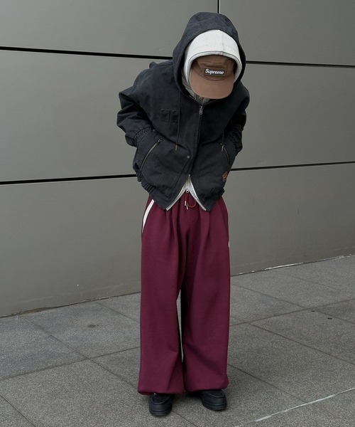 Perushu（ペルーシュ）の「Layered Pocket Design Drawcord Sweatpants／レイヤードポケットデザインドローコードスウェットパンツ（スウェットパンツ・メンズ・ボルドー/グレー/ブラック・LARGE/MEDIUM/SMALL）」の11枚目の写真