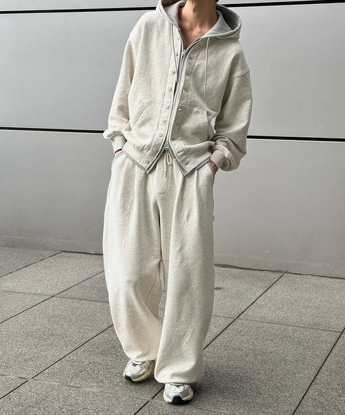 Perushu（ペルーシュ）の「Layered Pocket Design Drawcord Sweatpants／レイヤードポケットデザインドローコードスウェットパンツ（スウェットパンツ・メンズ・ボルドー/グレー/ブラック・LARGE/MEDIUM/SMALL）」の14枚目の写真