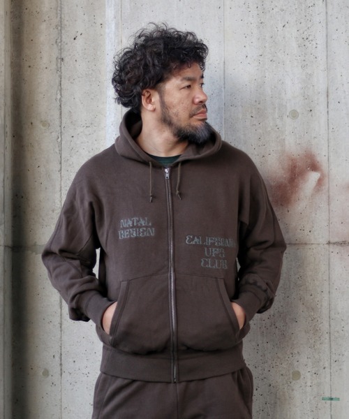 NATAL DESIGN（ネイタルデザイン）の「FLOWER OF LIFE SWEAT PARKA（パーカー・メンズ・パープル/ブラック/チョコ/オリーブ・SMALL/MEDIUM/LARGE/X-LARGE）」の9枚目の写真