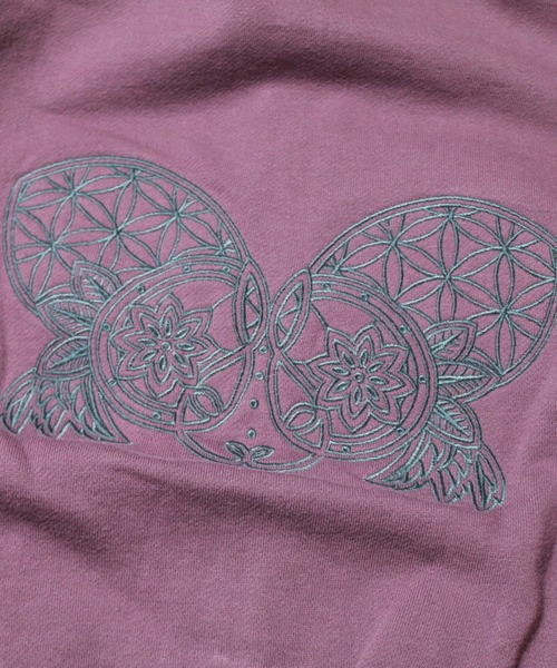 NATAL DESIGN（ネイタルデザイン）の「FLOWER OF LIFE SWEAT PARKA（パーカー・メンズ・パープル/ブラック/チョコ/オリーブ・SMALL/MEDIUM/LARGE/X-LARGE）」の8枚目の写真