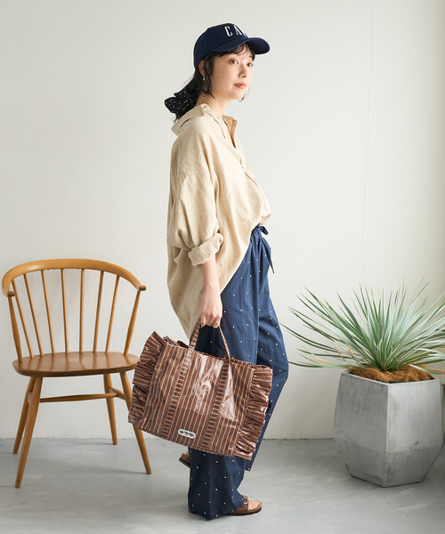 FREAK'S STORE（フリークスストア）の「インド ラメドット刺繍 イージーパンツ＜セットアップ対応＞（その他パンツ・レディース・オフホワイト/ブラック/ブラウン/ネイビー・SMALL/MEDIUM）」の9枚目の写真