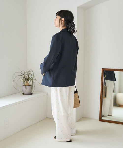 FREAK'S STORE（フリークスストア）の「インド ラメドット刺繍 イージーパンツ＜セットアップ対応＞（その他パンツ・レディース・オフホワイト/ブラック/ブラウン/ネイビー・SMALL/MEDIUM）」の18枚目の写真