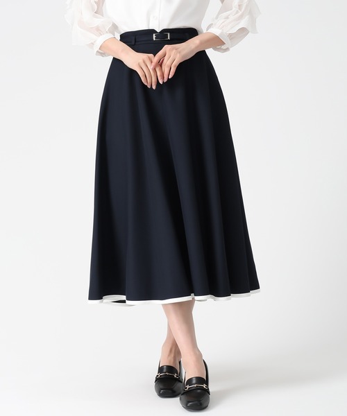 MISCH MASCH（ミッシュマッシュ）の「2026春夏新作 裾配色フレアスカート（スカート・レディース・ネイビー/ベージュ/ブルー/ピンク・M/S）」の7枚目の写真