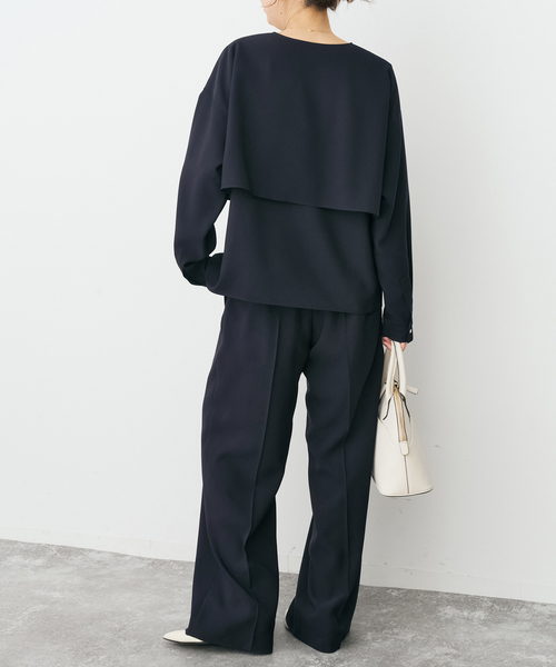 Spick & Span(スピックアンドスパン)の「《セットアップ可》ウォッシャブルヨークブラウス(シャツ/ブラウス・レディース・ホワイト系その他/ネイビー・FREE)」の15枚目の写真