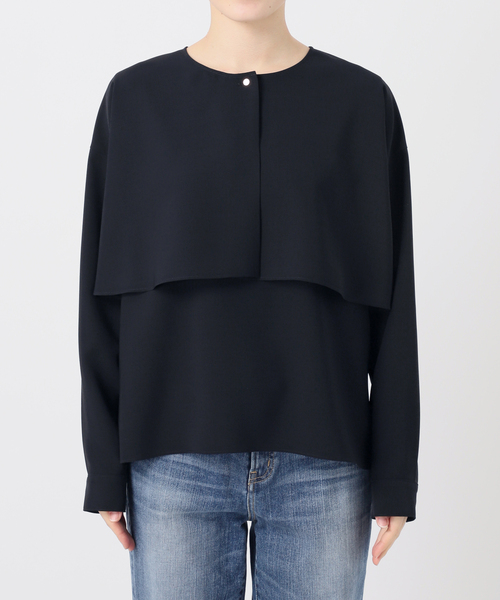 Spick & Span(スピックアンドスパン)の「《セットアップ可》ウォッシャブルヨークブラウス(シャツ/ブラウス・レディース・ホワイト系その他/ネイビー・FREE)」の16枚目の写真