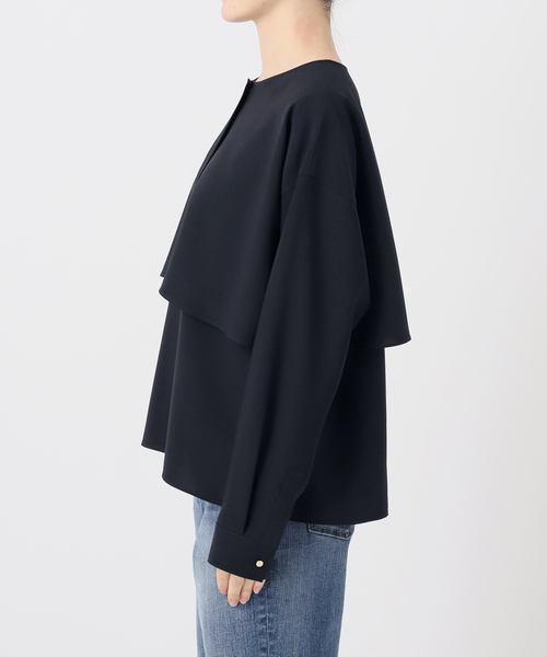 Spick & Span(スピックアンドスパン)の「《セットアップ可》ウォッシャブルヨークブラウス(シャツ/ブラウス・レディース・ホワイト系その他/ネイビー・FREE)」の17枚目の写真