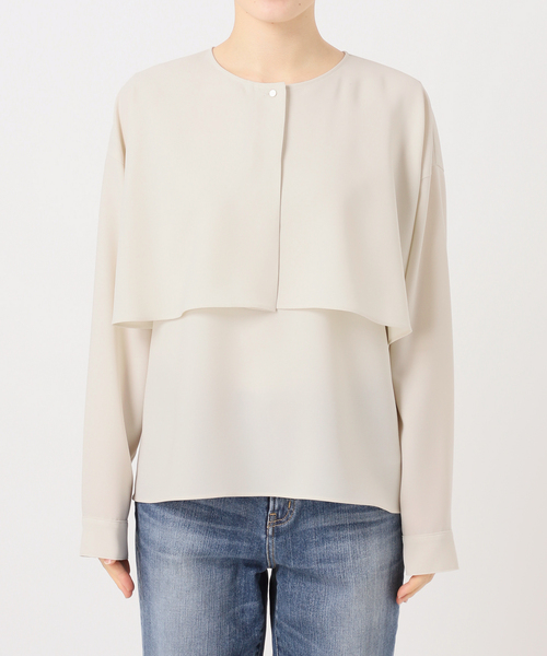 Spick & Span(スピックアンドスパン)の「《セットアップ可》ウォッシャブルヨークブラウス(シャツ/ブラウス・レディース・ホワイト系その他/ネイビー・FREE)」の22枚目の写真