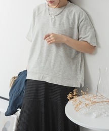 ミニ裏毛ラグラン半袖トレーナ