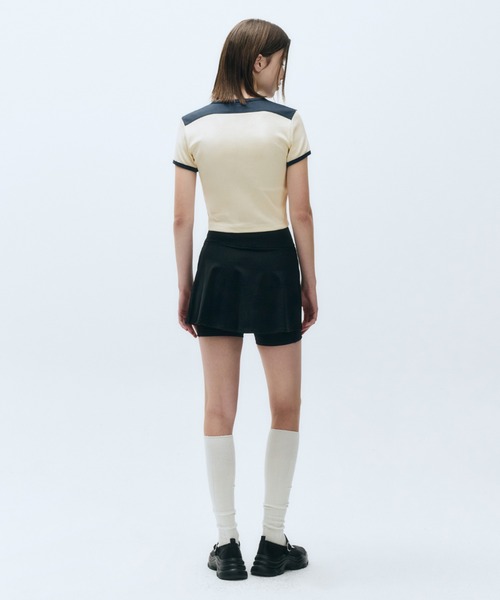 MARITHE + FRANCOIS GIRBAUD(マリテフランソワジルボー)の「MOUVEMENT W CLASSIC LOGO WRAP SKIRTS SHORTS(スカート・レディース・ブラック/ミント・SMALL/MEDIUM)」の5枚目の写真