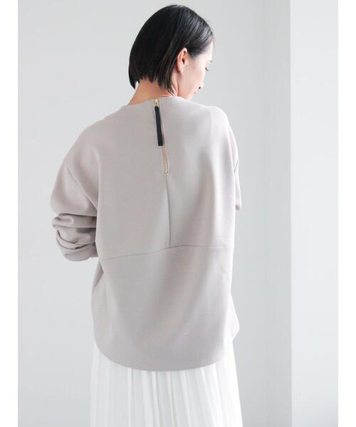 Te chichi（テチチ）の「バックジップダンボールプルオーバー（セットアップ可）（Tシャツ/カットソー・レディース・シルバーグレー/ブラック/オフホワイト・F）」の9枚目の写真
