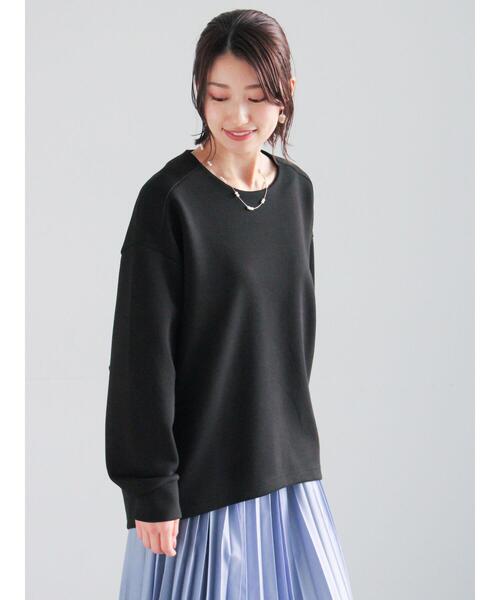 Te chichi（テチチ）の「バックジップダンボールプルオーバー（セットアップ可）（Tシャツ/カットソー・レディース・シルバーグレー/ブラック/オフホワイト・F）」の14枚目の写真