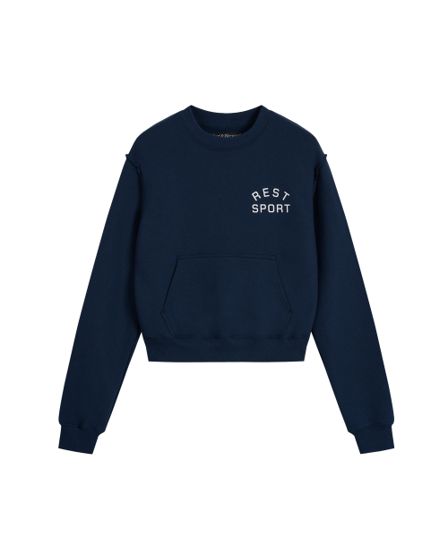 Rest&Recreation(レストアンドレクリエーション)の「POCKET SWEATSHIRT - NAVY(スウェット・レディース・その他・ONE)」の1枚目の写真