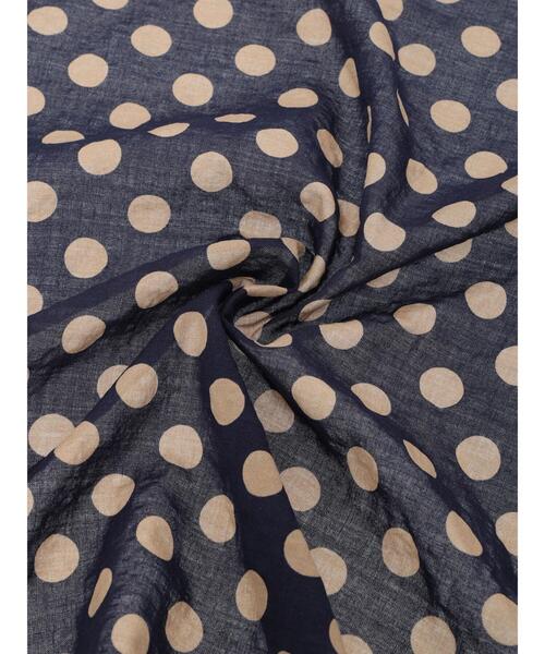 Te chichi（テチチ）の「ドット柄コットンスカーフ（ネックレス・レディース・オフホワイト/ネイビー・F）」の11枚目の写真