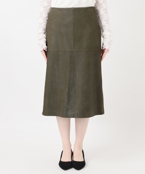 IENA LA BOUCLE（イエナラブークル）の「IENA LA BOUCLE GOATLEATHER スカート（スカート・レディース・ナチュラル/カーキ・36/38）」の10枚目の写真