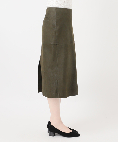 IENA LA BOUCLE（イエナラブークル）の「IENA LA BOUCLE GOATLEATHER スカート（スカート・レディース・ナチュラル/カーキ・36/38）」の13枚目の写真